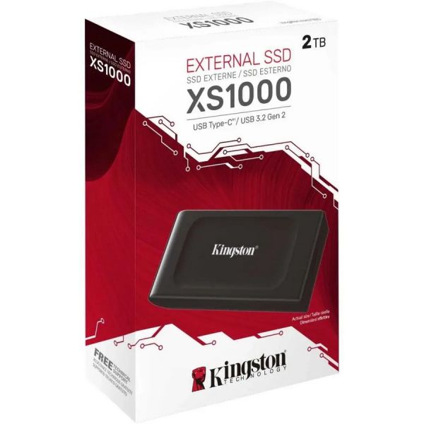 Внешний жесткий диск Kingston XS1000 [S/2000G], 2 Тб, SSD 1,8 